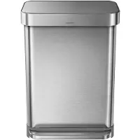 Simplehuman Rectangular Liner Pocket 55 Liter Rvs
