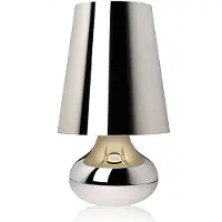 Kartell Nachtkastlamp - nachtlampje Cindy, chroom / zilver, Woon-/ Eetkamer, Kunststof, Design, Tafellamp