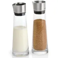Blomus Macchiato set suikerpot en melkkan Glas-roestvrij staal