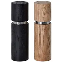 AdHoc Peper- en zoutmolen Texture Groot Zwart bruin (2-delig)