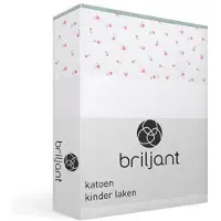 Briljant Ledikantlaken Briljant Fleur Wit-75 x 100 cm (Wieglaken)