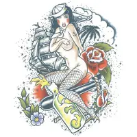 Tinsley Transfers Body Tattoos sailor XL