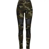 Urban Classics Leggings kaki / olijfgroen / zwart