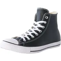 Converse Sneakers hoog 'CHUCK TAYLOR ALL STAR LEATHER' zwart / wit gemêleerd