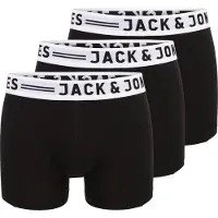 Jack & Jones Boxershorts 'Sense' lichtgrijs / zwart / wit