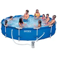 Intex Frame Zwembad - Set Rondo, diameter 366 x 76 cm, kleur: blauw; artikelnummer: 128212NP