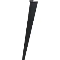 Duraline Meubelpoot Gevouwen Staal 72cm Mat Zwart
