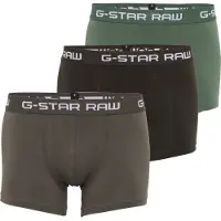 G-Star Boxershorts 'Classic' chocoladebruin / olijfgroen / smaragd / wit