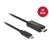 DeLOCK 85292 USB-C-displaykabel USB-C / HDMI Adapterkabel USB-C stekker, HDMI-A-stekker 3.00 m Zwart Vergulde steekcontacten