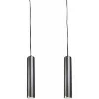 QAZQA Tuba small - Hanglamp - 2 lichts - Ø 55 mm - zwart