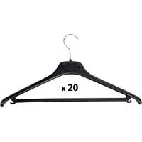 Alba Hangers PMBASIC PL Plastic 450 x 220mm Zwart 20 Stukken