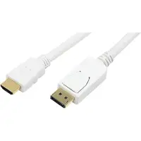 Logilink DisplayPort / HDMI Aansluitkabel [1x DisplayPort stekker - 1x HDMI-stekker] 3 m Wit