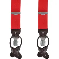 Profuomo Bretels braces luxe 35mm solid red pp1l00001c/600