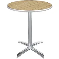 Bolero Tafel Inklapbaar Rond met houten blad