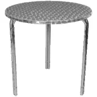 Bolero Bistrotafel Bolero, weerbestendig en stapelbaar, rond, RVS Blad, 72(h)xØ60cm