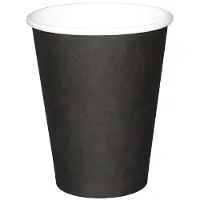 HorecaTraders Recyclebare Koffiebekers Zwart (1000 Stuks) | 3 Formaten