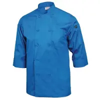 Chef Works unisex koksbuis blauw M, Borstomvang: 102-107cm
