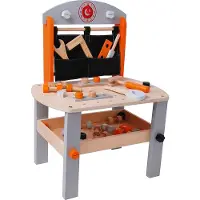 Playwood Houten kinderwerkbank Oranje - Zilver