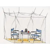 Basic Nature - Moskitonetz Klassik Mesh 225 - Muskietennet 2 x 2,2 x 2 m, wit