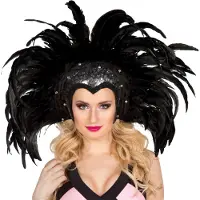 Boland Hoofdtooi showgirl (zwart)