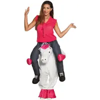 Boland Gedragen funny eenhoorn kostuum (pink en wit)