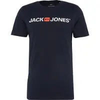Jack & Jones Shirt 'Essentials' donkerblauw / oranje / wit