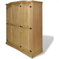 vidaXL Kledingkast Mexicaans grenenhout Corona-stijl 3 deuren