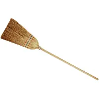 Klein Toys Pure Fresh strobezem - 19x5x74 cm - gemaakt van hout en stro - duurzaam, robuust en van hoogwaardige kwaliteit - bruin