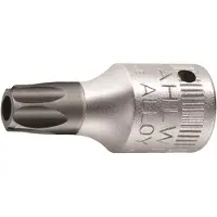 Stahlwille 44 KTXB T 40 SCHRAUBENDREHEREINSATZ 1/4 ZOLL - MIT BOHRUNG 01351040 1/4 (6,3 mm) Schroevendraaierdop T 40 1/4 (6.3 mm)
