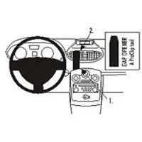 Brodit ProClip houder geschikt voor Renault Clio III 2006-2012 / Clio Tourer 2008-2012 Center mount