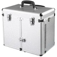 Sibel Maxi aluminium koffer met trolley Zilver 43x27x34cm
