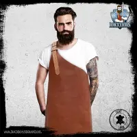 BadBoysBrand Maximus - 100 % Leren Schort - Cognac - BadBoysBrand - Made in Jail - Vaderdag -