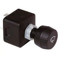 VETUS Round Wiper Motor Switch Zwart