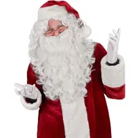 Vegaoo Luxe kerstman pruik en baard