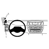 Brodit ProClip houder geschikt voor Citroën C4 Grand Picasso 2007-2013 Left mount, Hoog