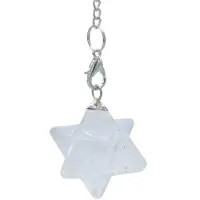 Yogi & Yogini Bergkristal Merkaba chakra pendel achtpuntig - 3 cm - M