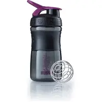 BlenderBottle SPORTMIXER Small Zwart/Paarsblauw/Plum met oog - Eiwitshaker / Bidon / Shakebeker - 590 ml