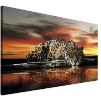 Hornbach Schilderij canvas panter 75x100 cm