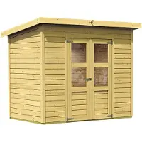 Karibu tuinhuis/schuur, model Merseburg, 6, onbehandeld, afmetingen 242x244x219 cm