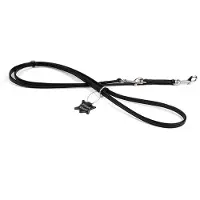 Beeztees Trainingsriem Active 200x1,7 cm leer zwart 745892