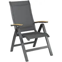 Kettler Altura verstelbare tuinstoel met teak armleggers -