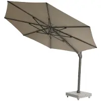 Cotoons Parasol Vince Anthracite Taupe Ø350 cm