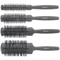 Sibel Round Kit 4 thermische borstels zwart