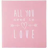 Goldbuch GOL-27084 Fotoalbum ALL YOU NEED als Fotoboek, roze, 30 x 31 cm