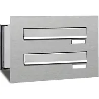 Brulo Inbouw brievenbus 2 adressen (inbouw) (1x2)