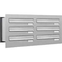 Brulo Inbouw brievenbus 6 adressen (inbouw) (2x3)