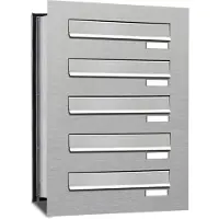 Brulo Inbouw brievenbus 5 adressen (1x5) inbouw