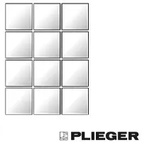 Plieger spiegeltegels zilver 15x15cm