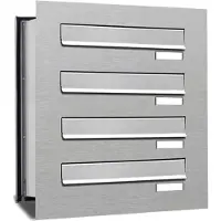 Brulo Inbouw brievenbus 4 adressen(1x4) inbouw