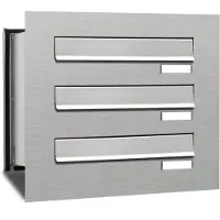 Brulo Inbouw brievenbus 3 adressen (1x3) inbouw